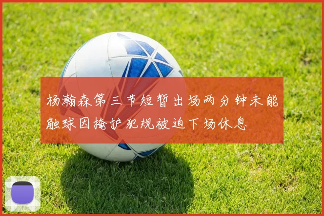 杨瀚森第三节短暂出场两分钟未能触球因掩护犯规被迫下场休息